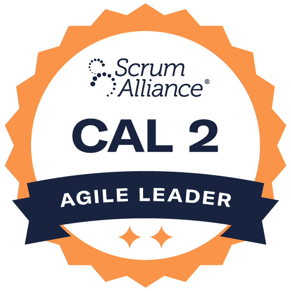 Zertifizierungs-Badge Scrum Alliance CAL 2 (Certified Agile Leader): Monic Meisel ist zertifizierte Agile Leaderin - Business Coaching fuer IT-Fuehrungskraefte bei arete*coaching